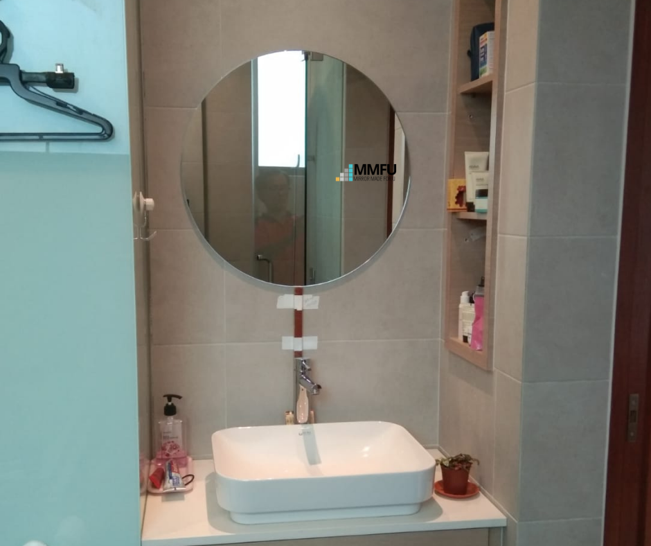Frameless Round Mirror
