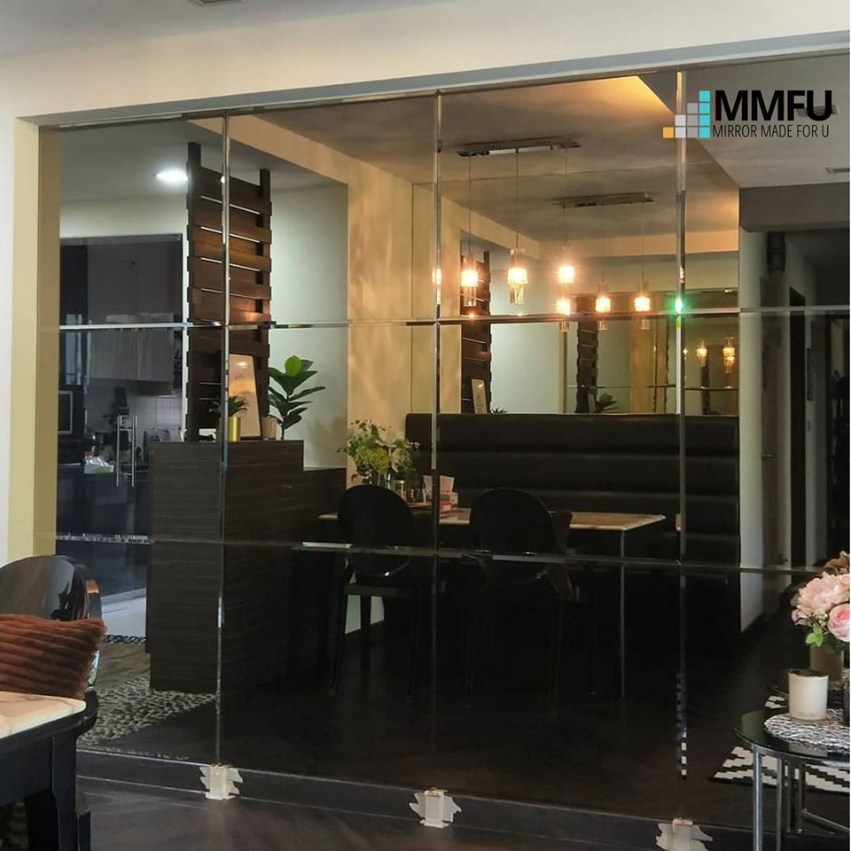 Full Length Wall Frameless Tinted Bronze Mirror Full Length Wall Frameless Tinted Bronze Mirror
