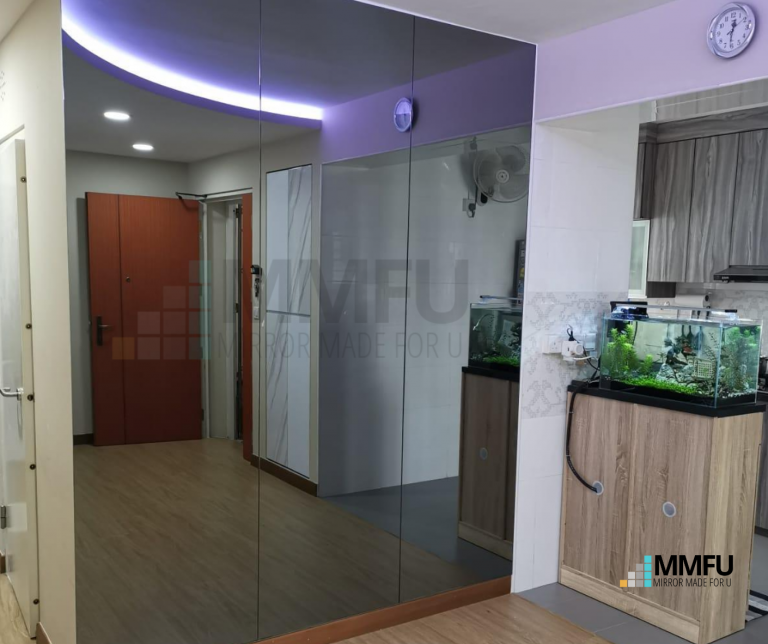 Full Length Wall Frameless Tinted Grey Mirror