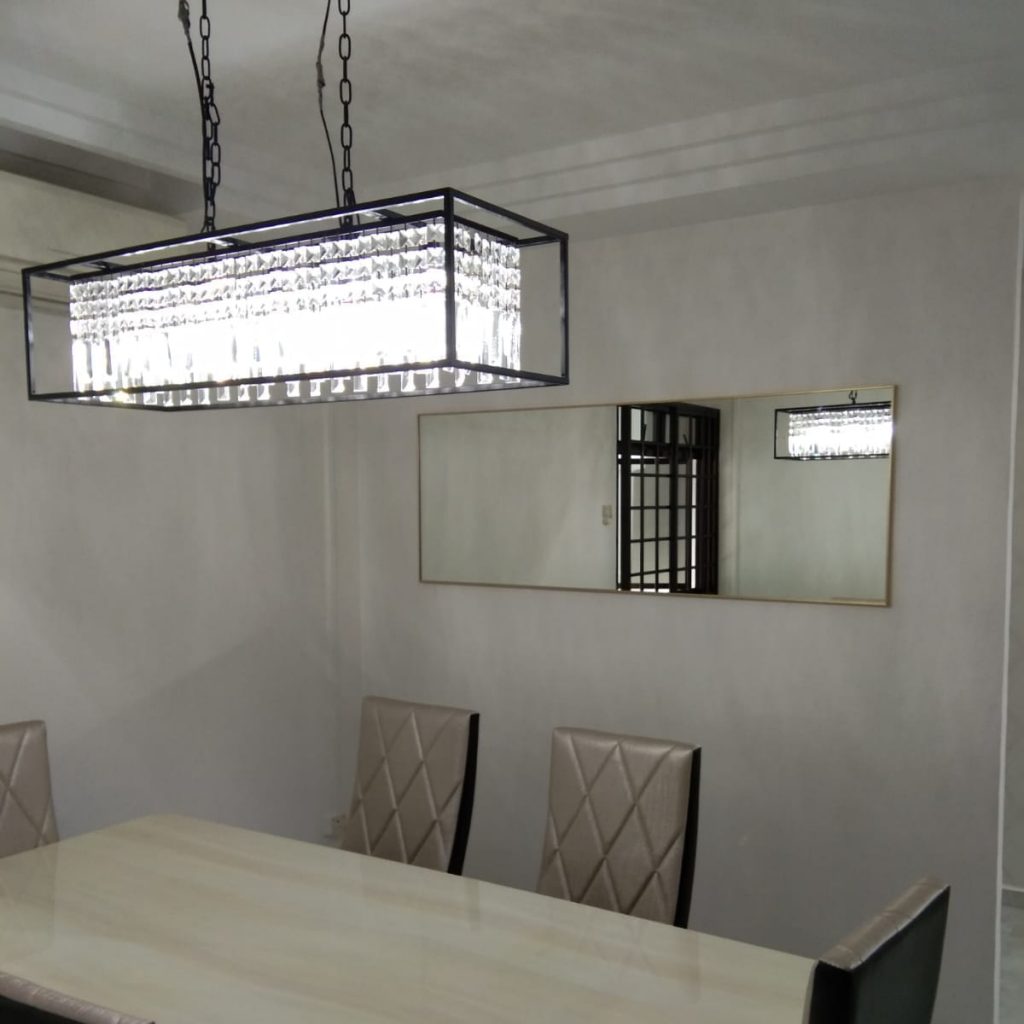 Customised Mirror with Light Gold Wooden Frame