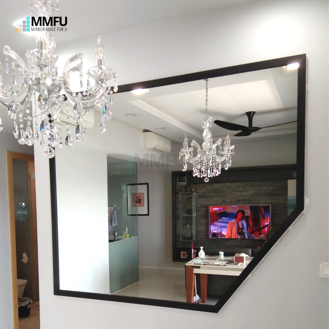 Customised Mirror with Wooden Frame Customised Mirror with Wooden Frame