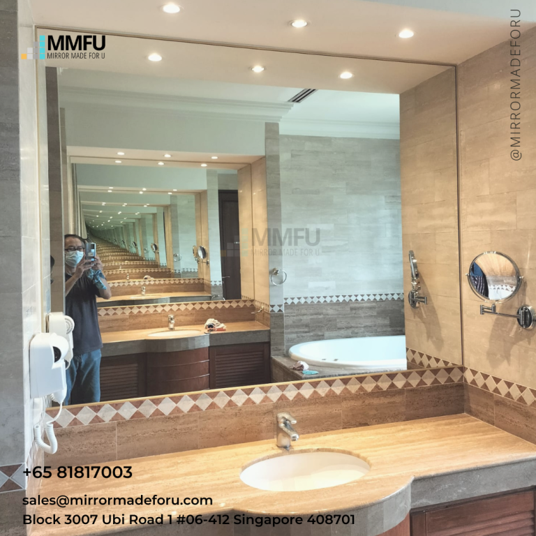 Half Length Wall Frameless Clear Mirror