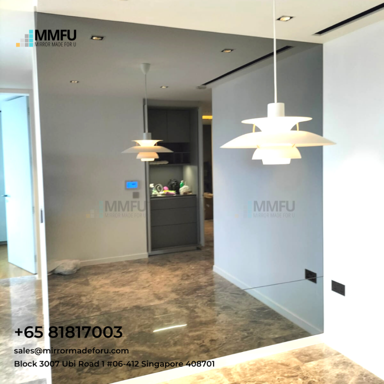 Full Length Wall Frameless Tinted Grey Mirror