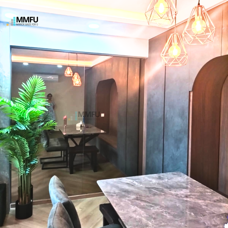 Full Length Wall Frameless Tinted Grey Mirror