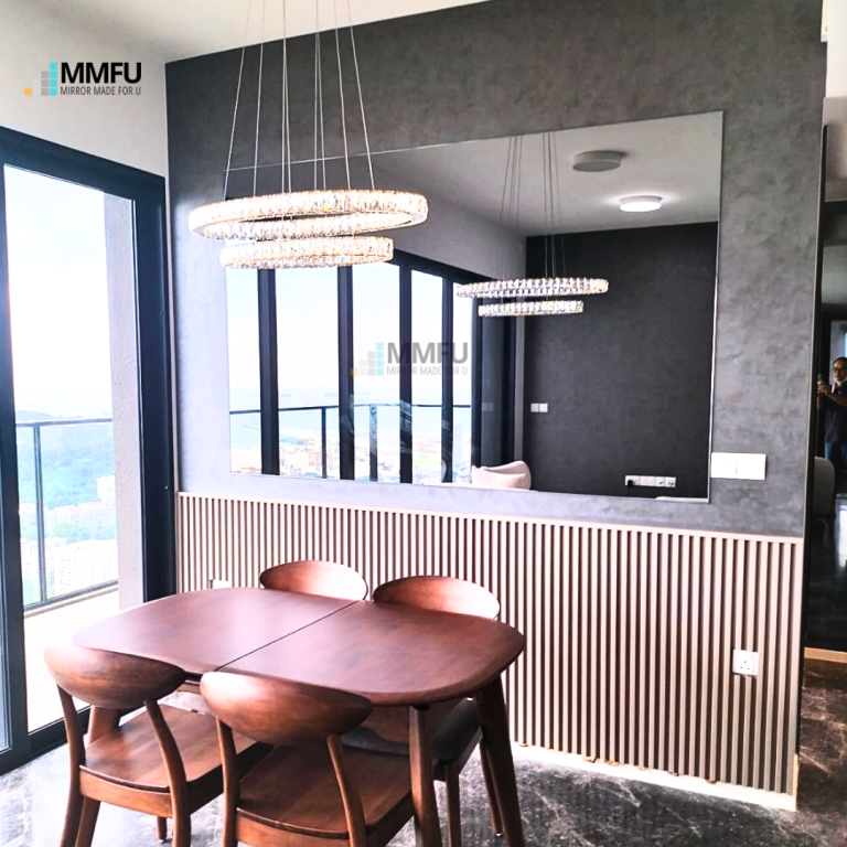 Half Length Wall Frameless Clear Mirror
