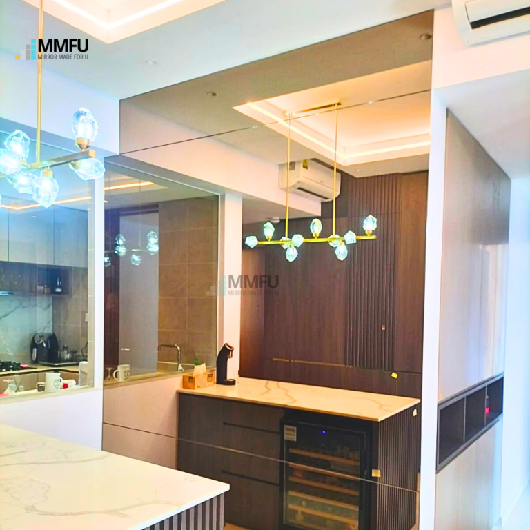Full Length Wall Frameless Tinted Bronze Mirror