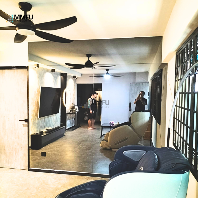 Full Length Wall Frameless Tinted Grey Mirror