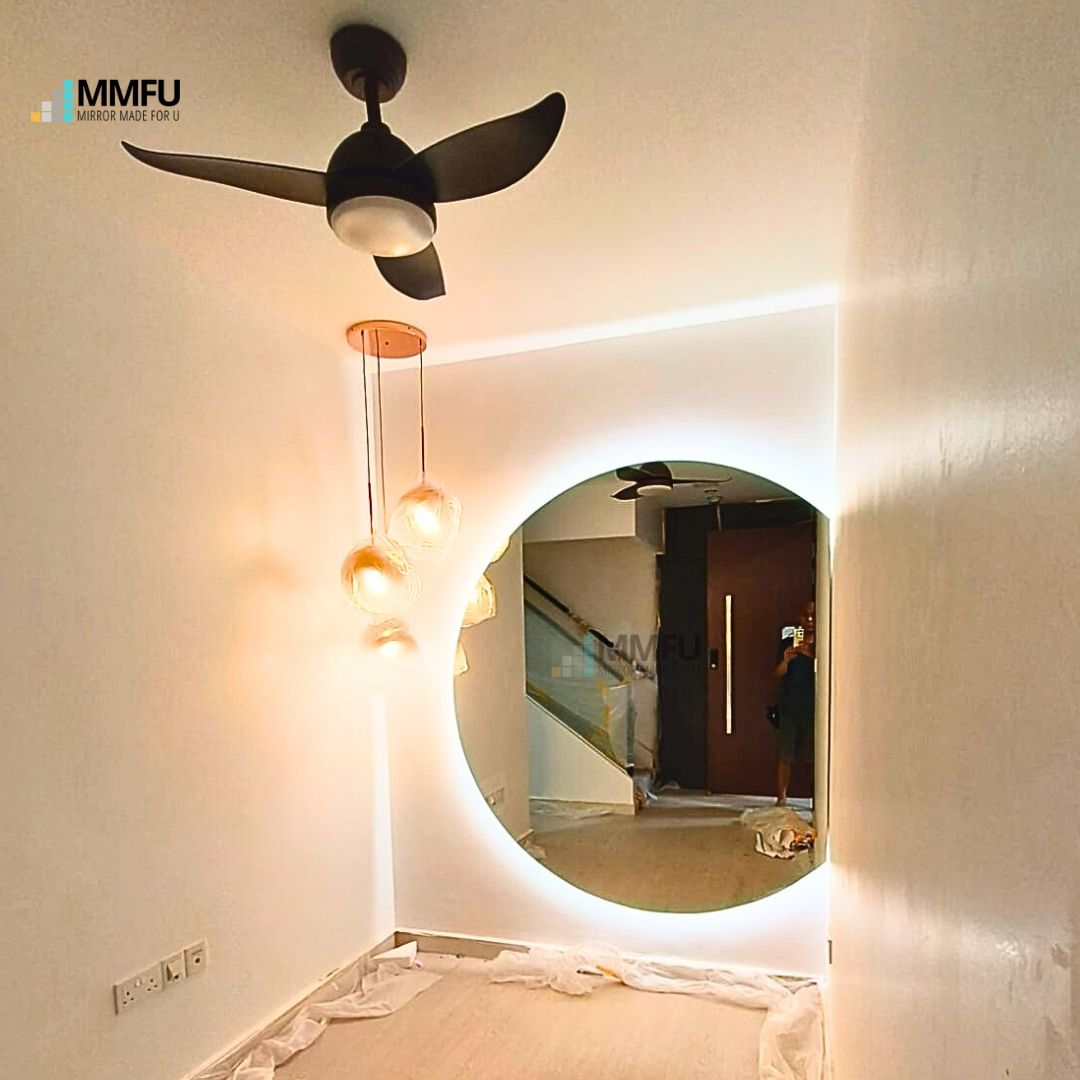 LED Mirror in Living Room