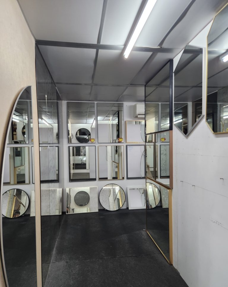Mirrors in our showroom