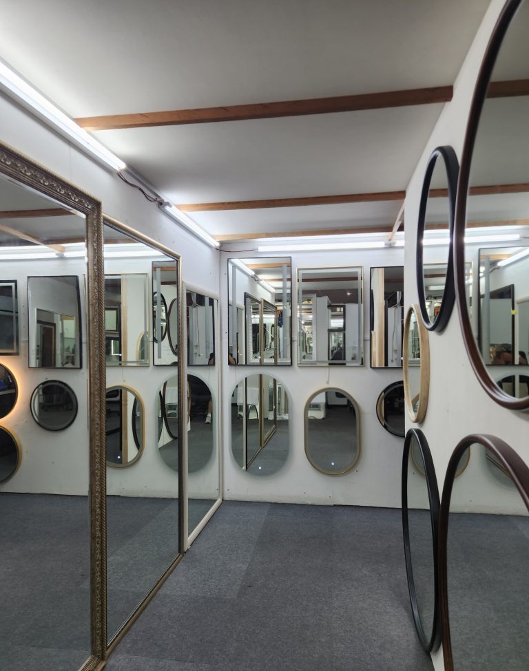 Mirrors in our showroom