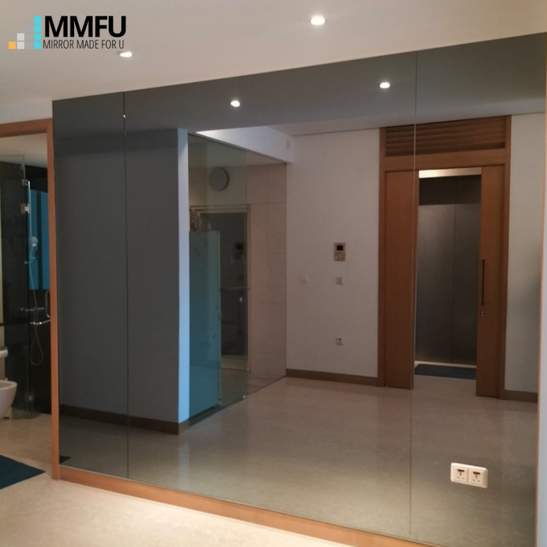 Full Length Wall Frameless Tinted Grey Mirror