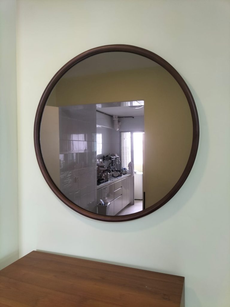 Bronze Tinted Wooden Frame Mirror