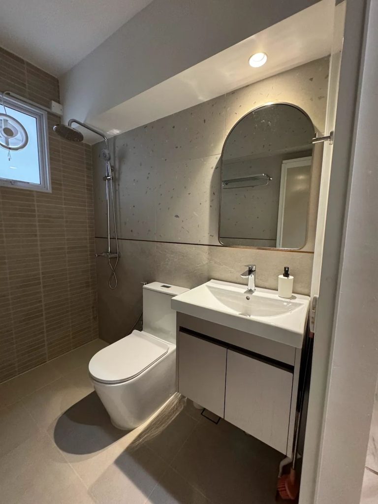 rose gold frame arch mirror