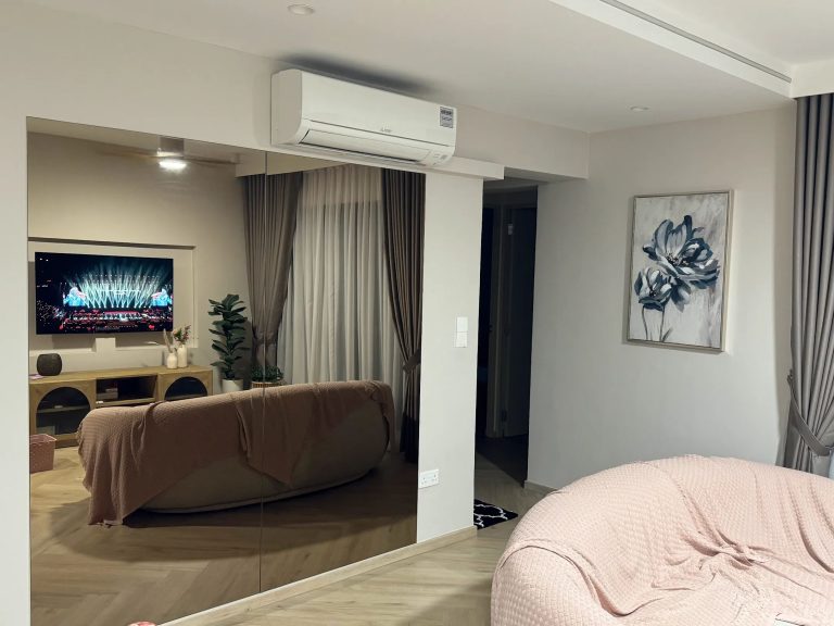 frameless tinted grey mirror