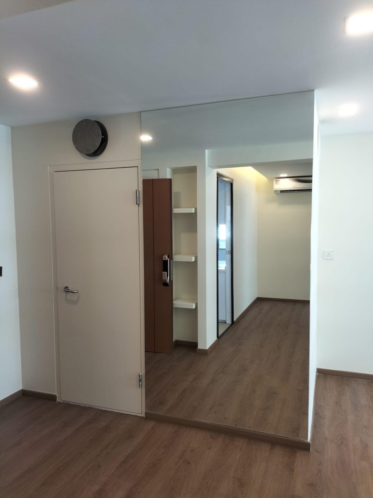 full length frameless clear mirror